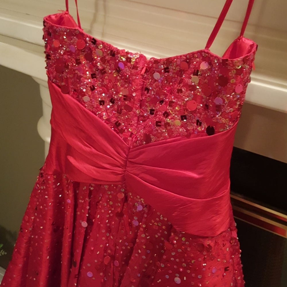BLING RED PROM DRESS!! - Picture 6 of 6